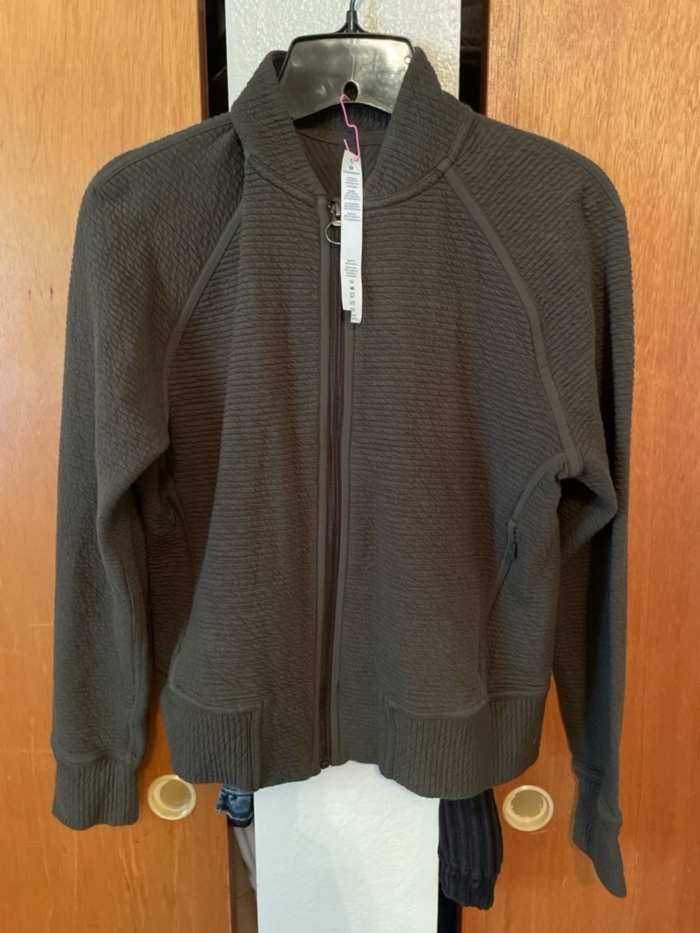 lululemon athletica Black Textured Full-Zip Jacket